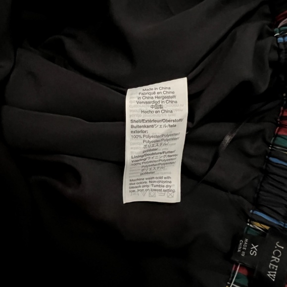 RARE NWT J. Crew Tiered Maxi Skirt in Black Stewart Tartan Taffeta - Size XS - Picture 13 of 15